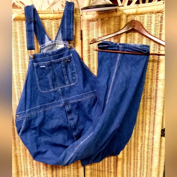 Liberty Blues Mens Overalls Denim Blue Size BIG 54/38 - Picture 1 of 5